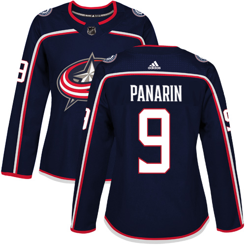 Adidas Columbus Blue Jackets #9 Artemi Panarin Navy Blue Home Authentic Women Stitched NHL Jersey